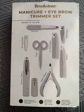 Brookstone Manicure & Eyebrow trimmer Set